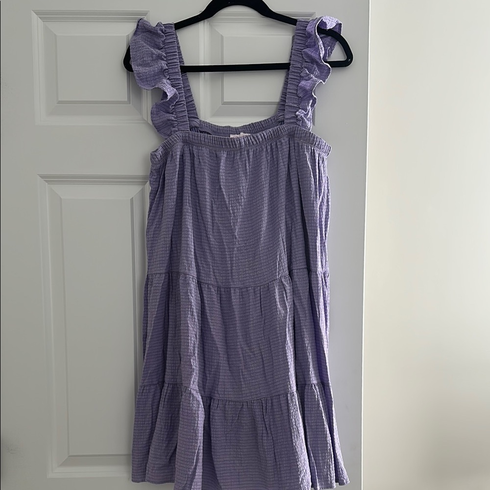 Pink Lily Purple Ruffle Strap Dress/Romper